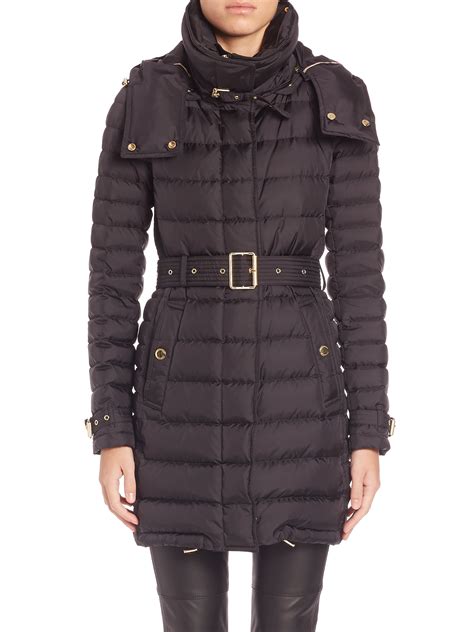 burberry short belted puffer jacket|Burberry puffer jacket sale.